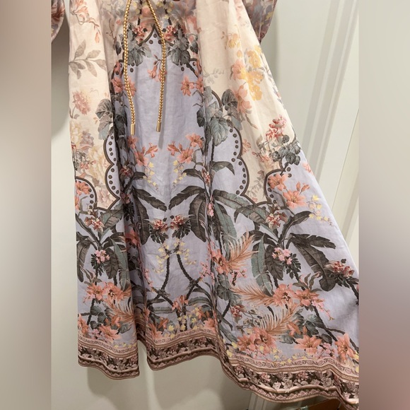 🔥NWT AU0 Zimmermann Wylie Off-The-Shoulder Midi-Dress - Picture 6 of 16